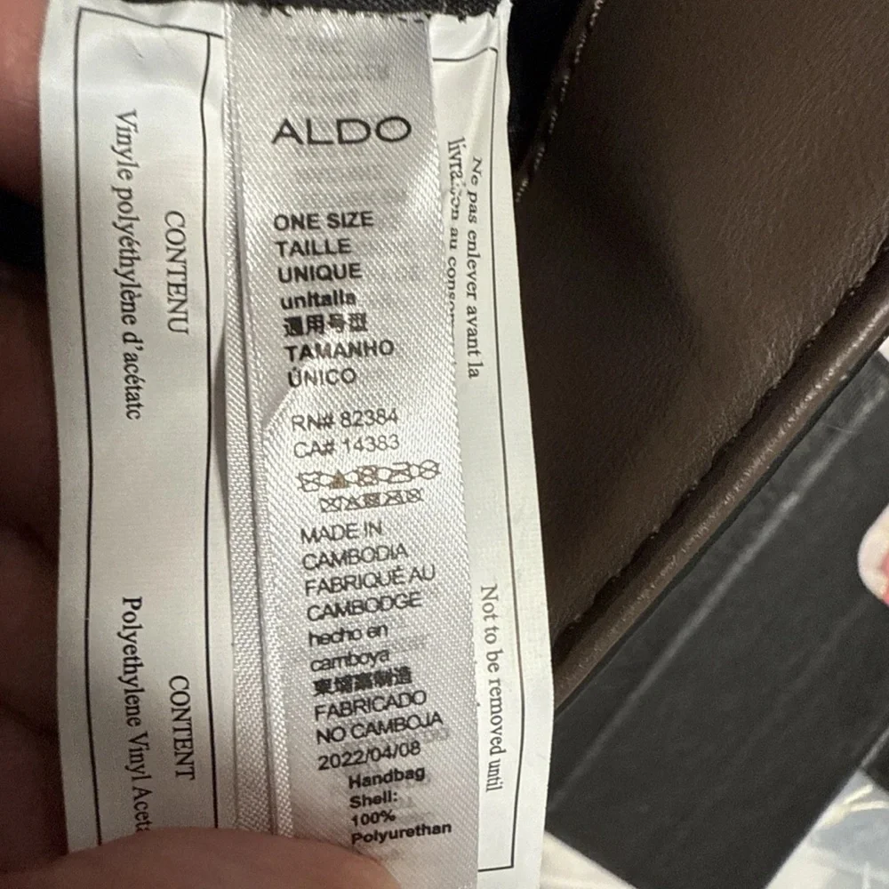 ALDO Crossbody Signature Galilini Pink & Brown Dome Satchel Handbag Purse Scarf - Picture 12 of 16